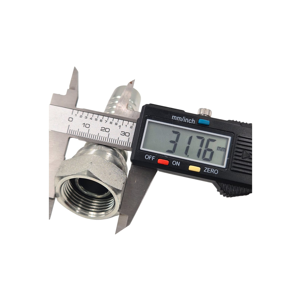 Conector Hidráulico 3/4" x 14 Hembra Giratoria Recta BSP 60 grados