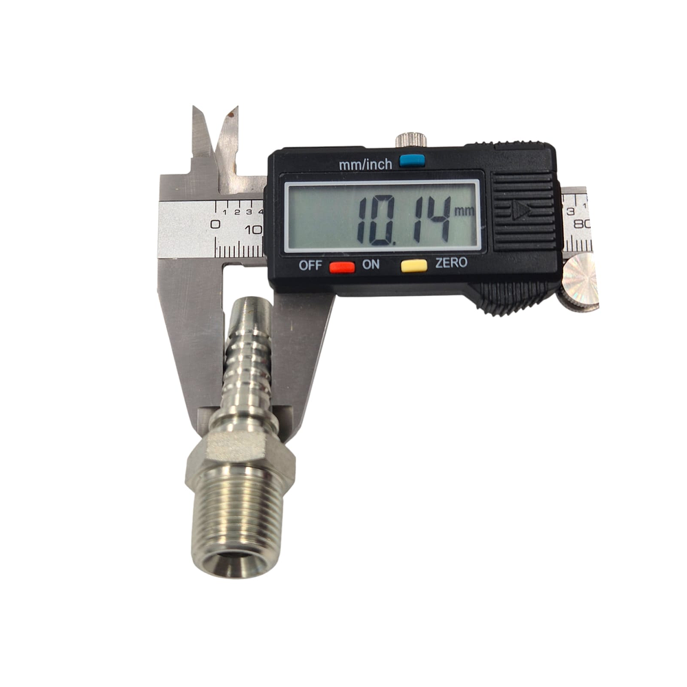 Conector Hidráulico 3/8" x 19 Macho Recto BSP 60 grados