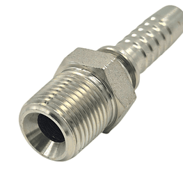 Conector Hidráulico 3/8" x 19 Macho Recto BSP 60 grados