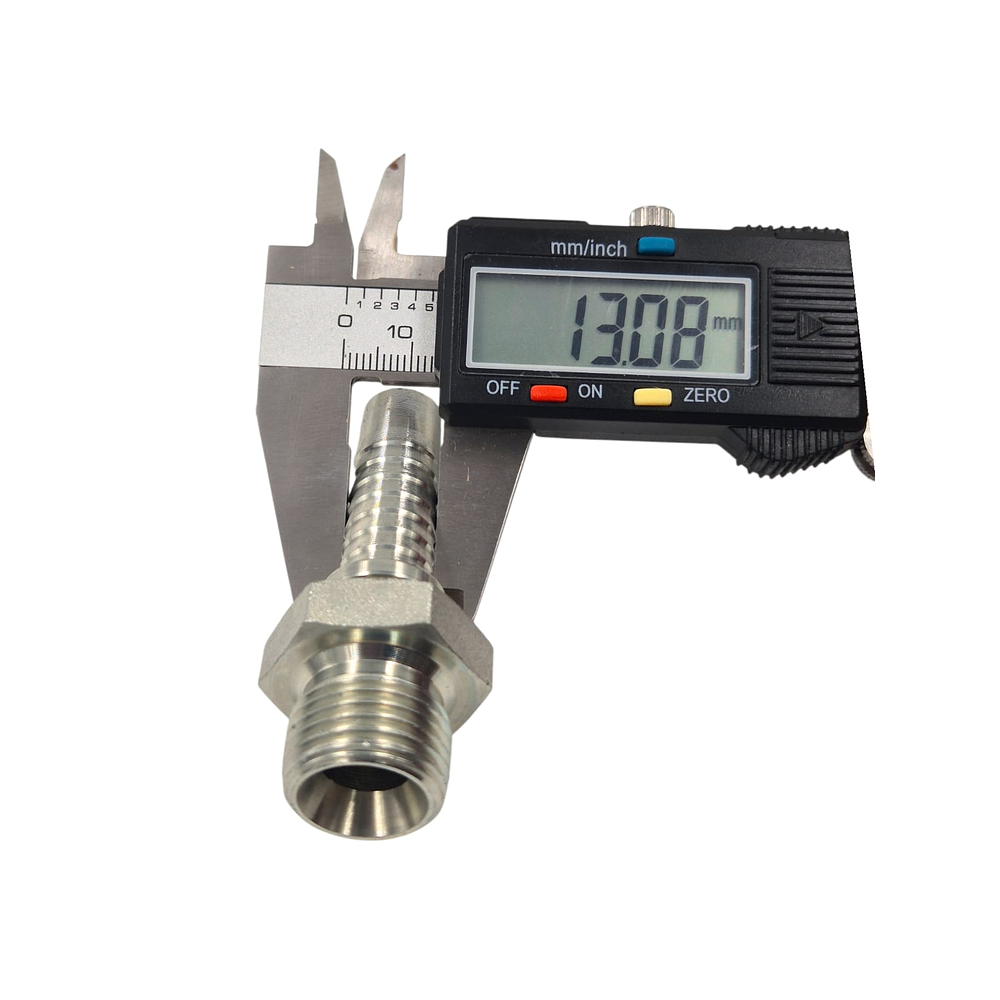 Conector Hidráulico 1/2" x 19 Macho Recto BSP 60 grados