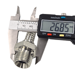 Conector Hidráulico 1/2" x 19 Macho Recto BSP 60 grados