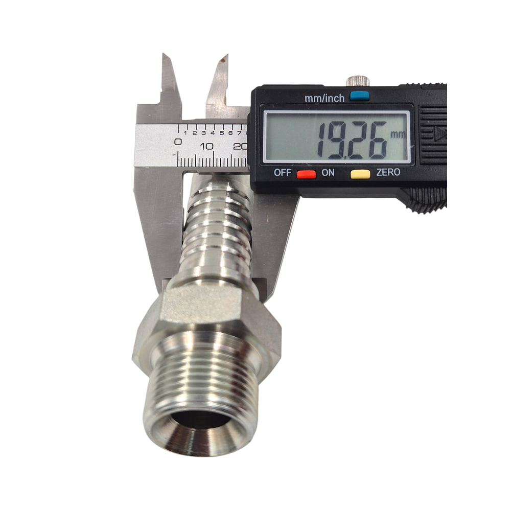 Conector Hidráulico 3/4" x 14 Macho Recto BSP 60 grados