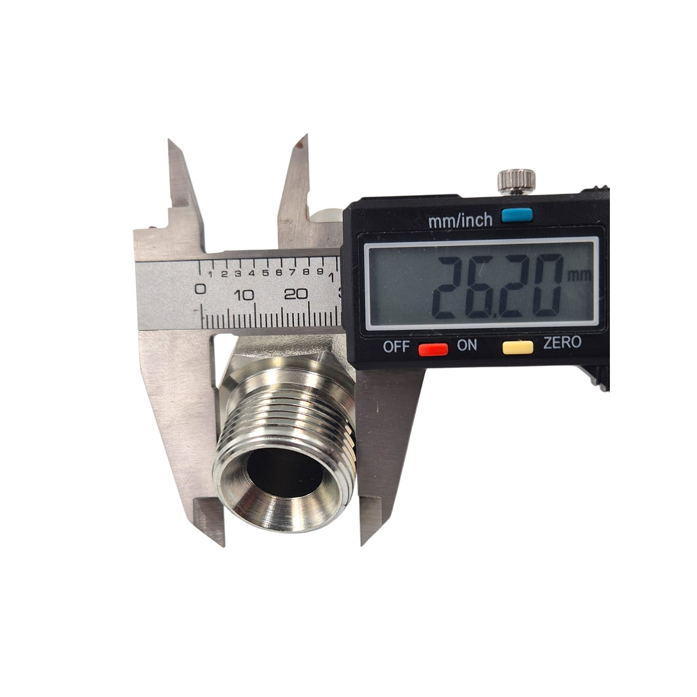 Conector Hidráulico 3/4" x 14 Macho Recto BSP 60 grados