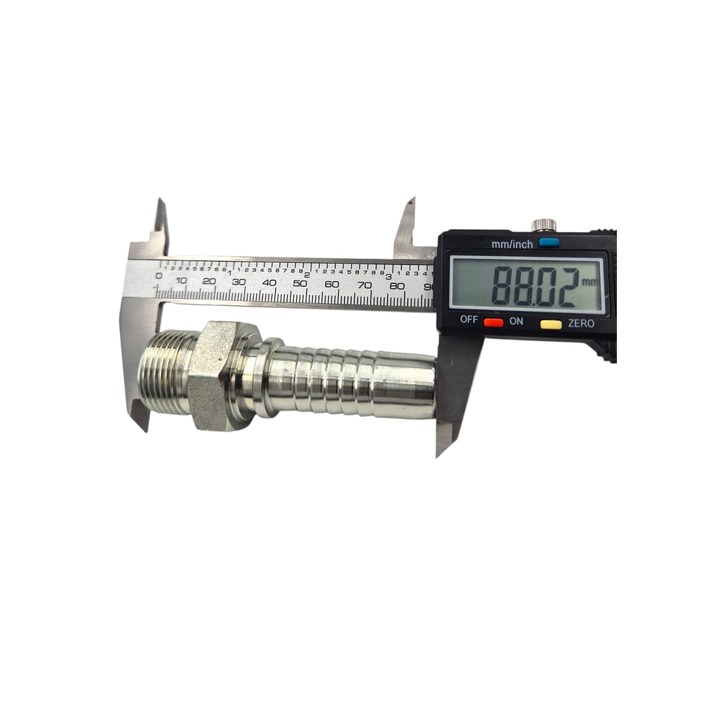 Conector Hidráulico 3/4" x 14 Macho Recto BSP 60 grados