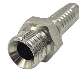 Conector Hidráulico 3/4" x 14 Macho Recto BSP 60 grados