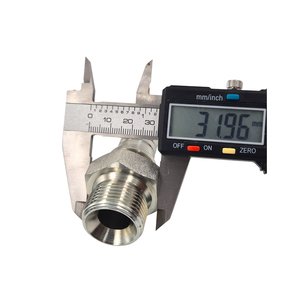 Conector Hidráulico 3/4" x 14 Macho Recto BSP 60 grados