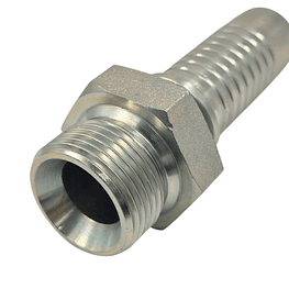 Conector Hidráulico 1" x 11 Macho Recto BSP 60 grados