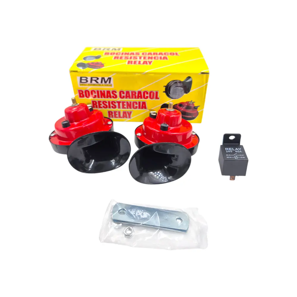 Kit Bocina Caracol Doble Camion 24v con Relay