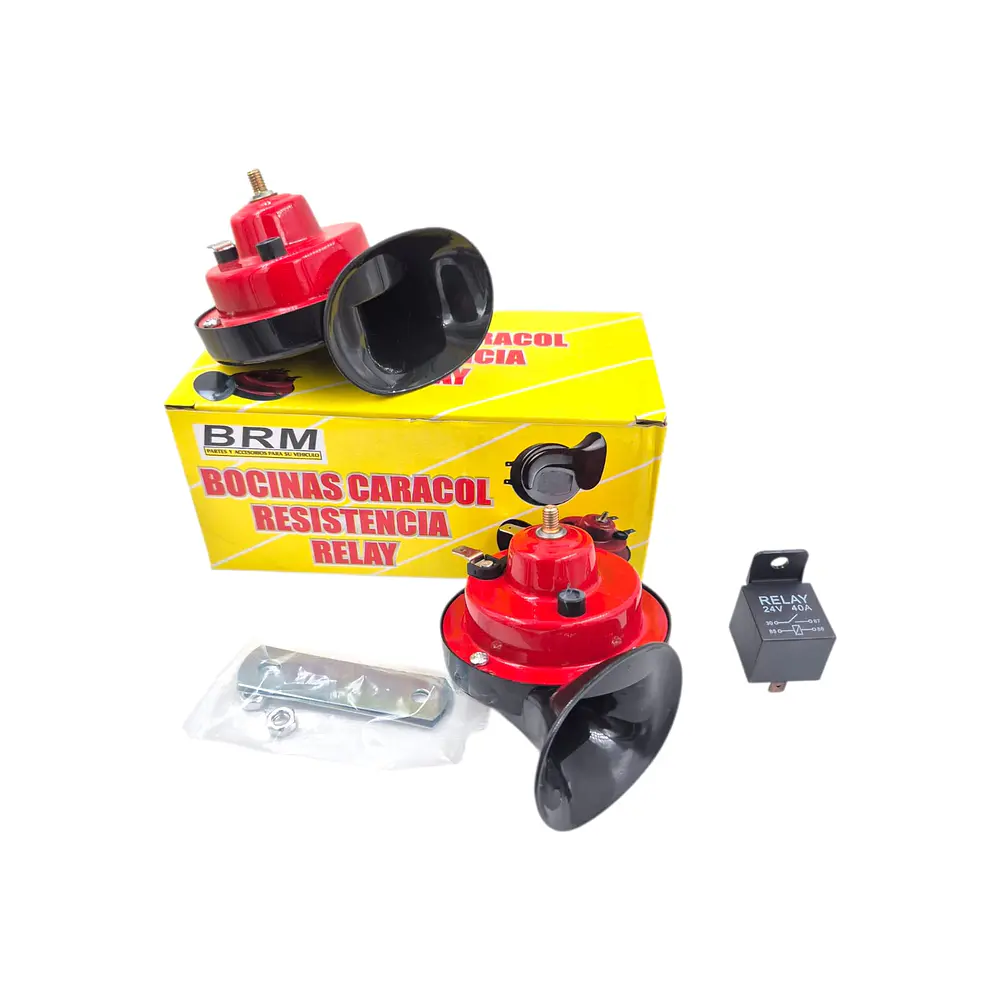 Kit Bocina Caracol Doble Camion 24v con Relay