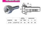 Conector Hidráulico ORFS 1.3/16 x 12 Hembra 