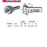 Conector Hidráulico ORFS 1 x 14 Corto Hembra 