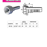 Conector Hidráulico ORFS 13/16 x 16 Hembra 