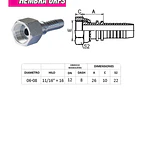 Conector Hidráulico ORFS 11/16 x 16 Hembra 