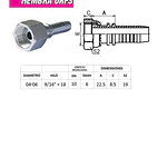 Conector Hidráulico ORFS 9/16 x 18 Hembra 
