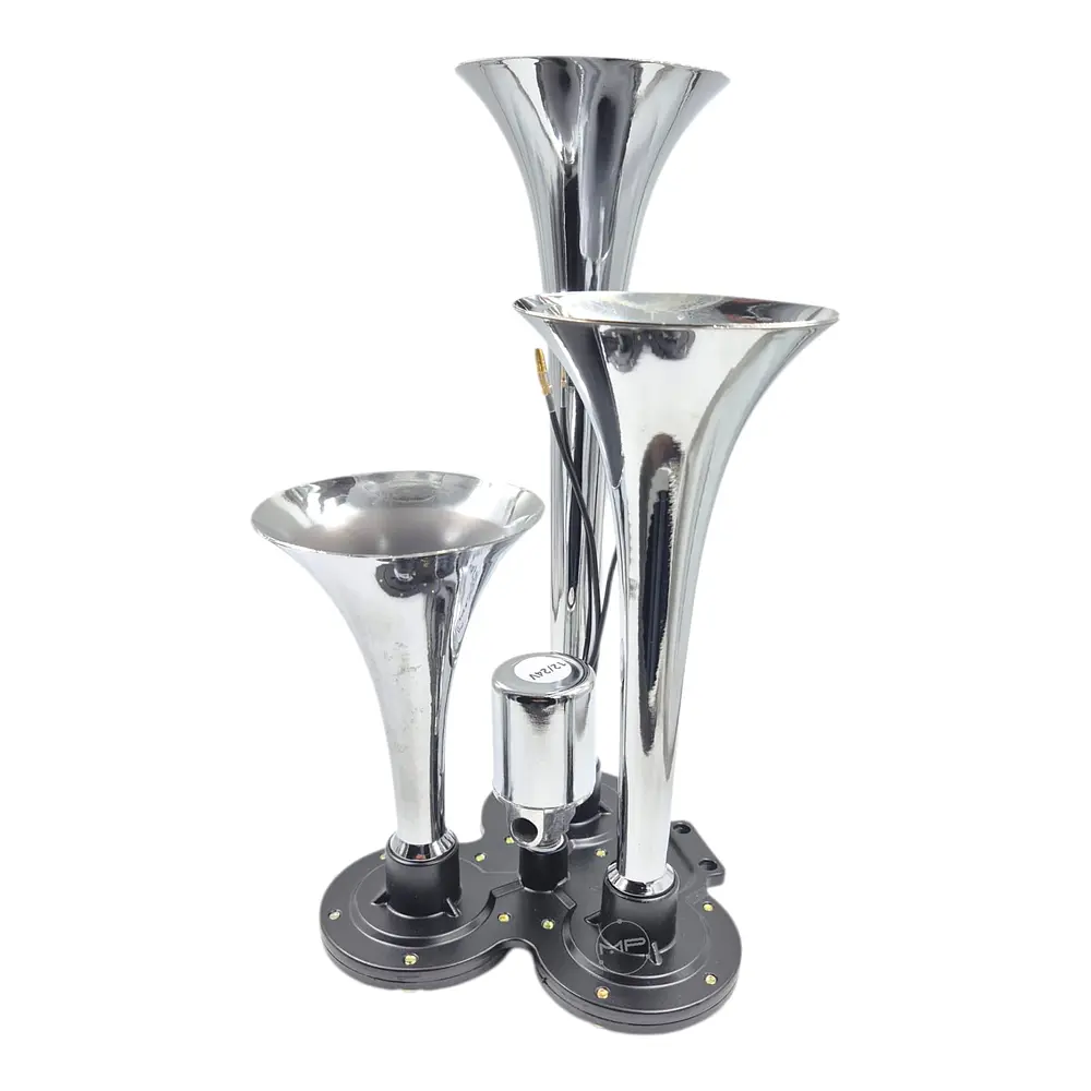 Bocina De Aire Triple Trompeta 12/24v Para Auto Camión