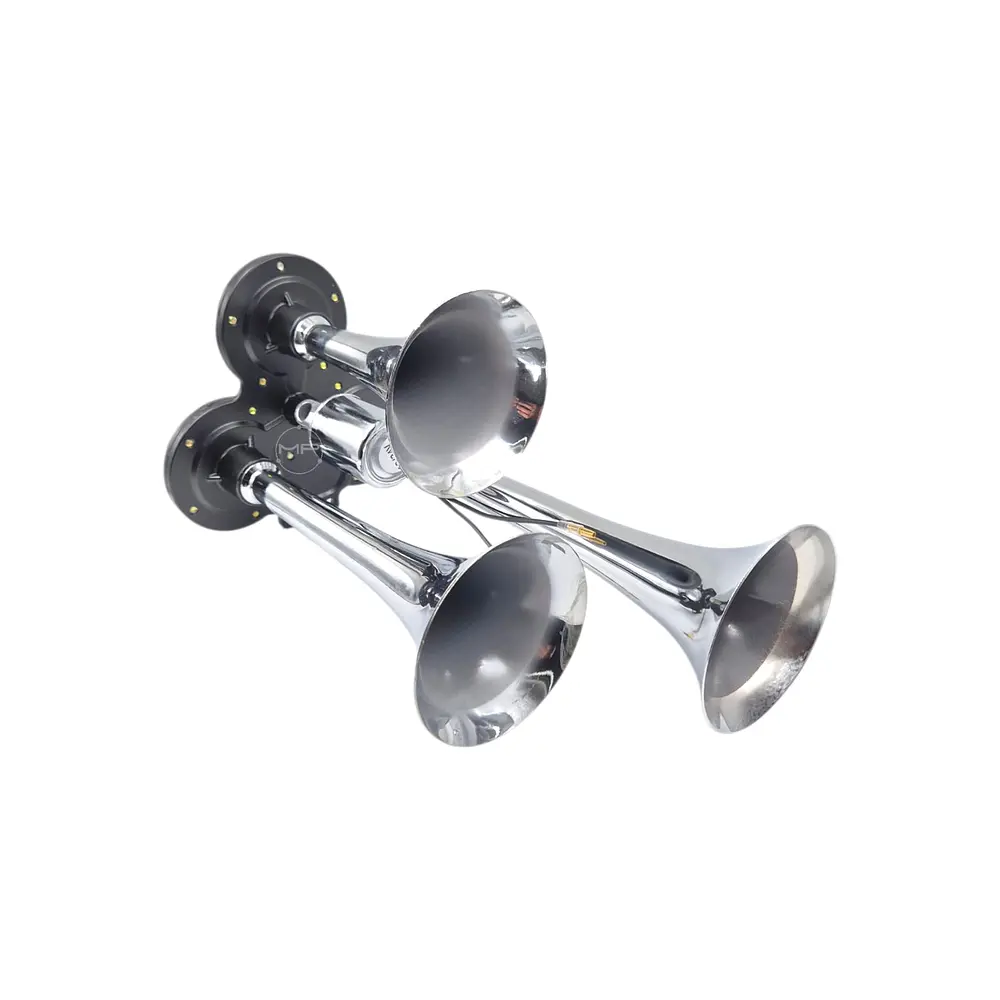 Bocina De Aire Triple Trompeta 12/24v Para Auto Camión