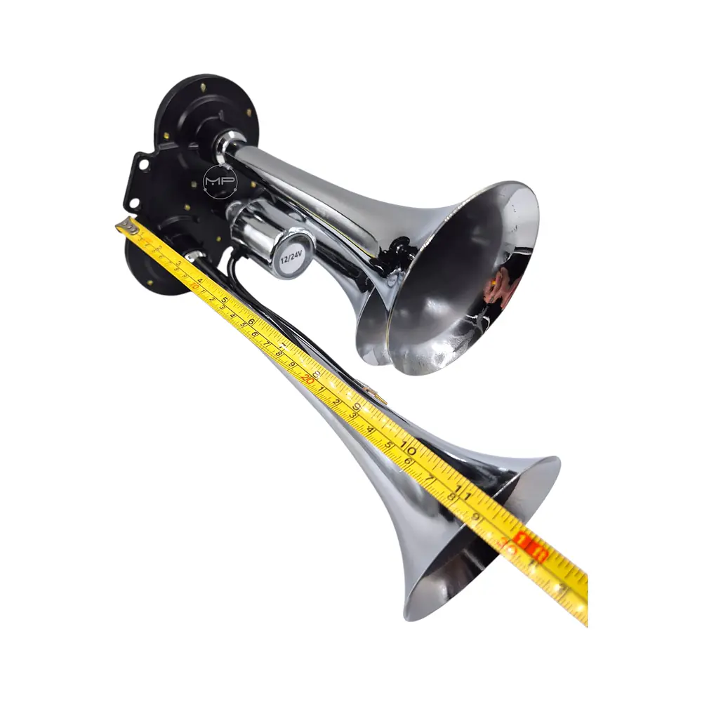 Bocina De Aire Triple Trompeta 12/24v Para Auto Camión