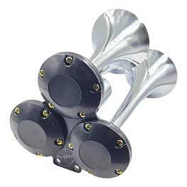 Bocina De Aire Triple Trompeta 12/24v Para Auto Camión