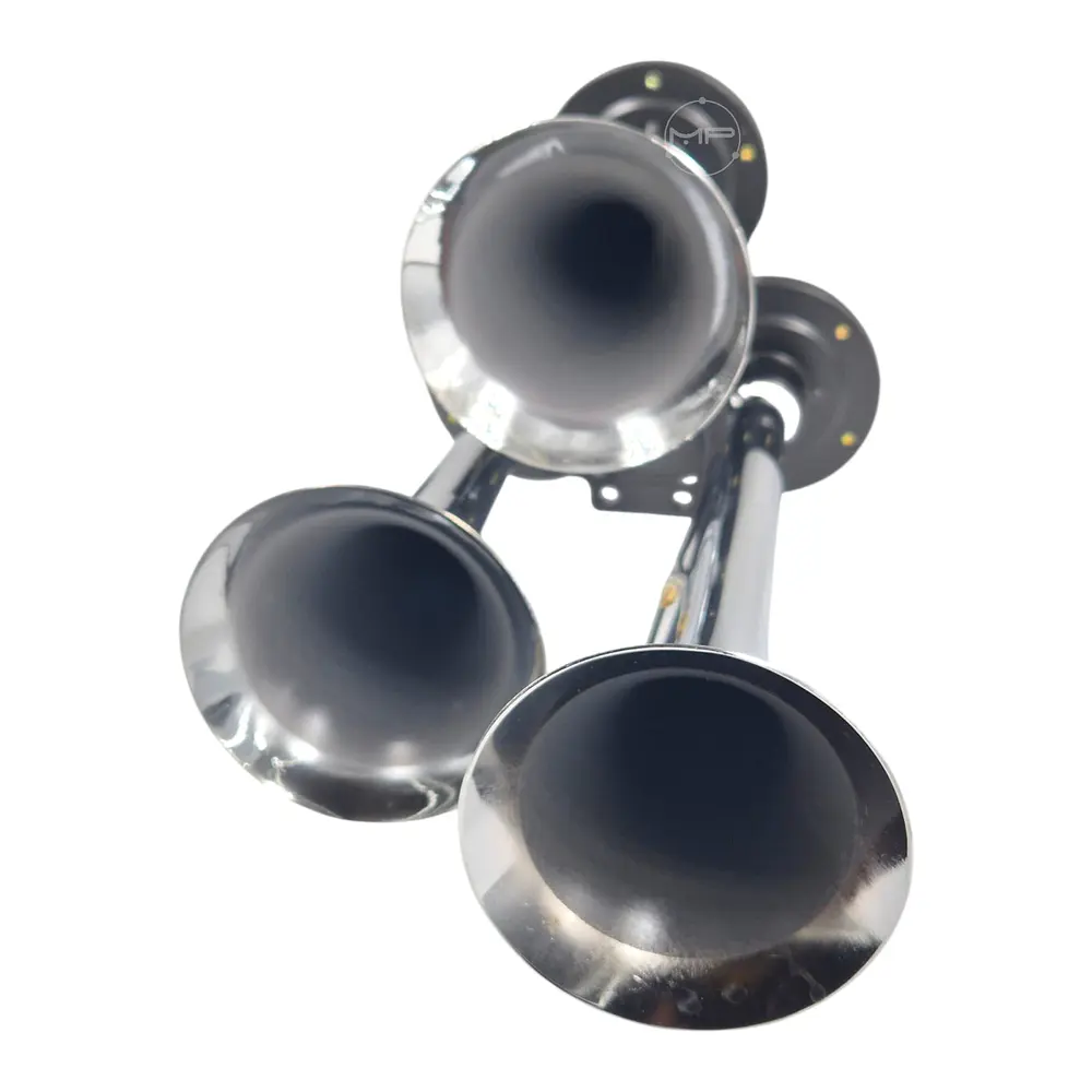Bocina De Aire Triple Trompeta 12/24v Para Auto Camión