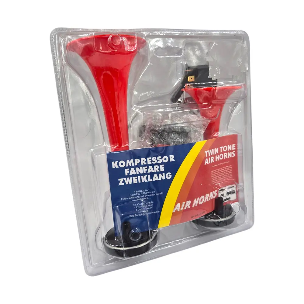 Bocina De Aire Doble Trompeta 12 Voltios Para Auto Camión