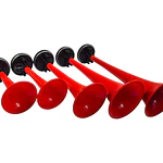 Bocina De Aire 5 Trompetas 12 Voltios Para Auto Camión