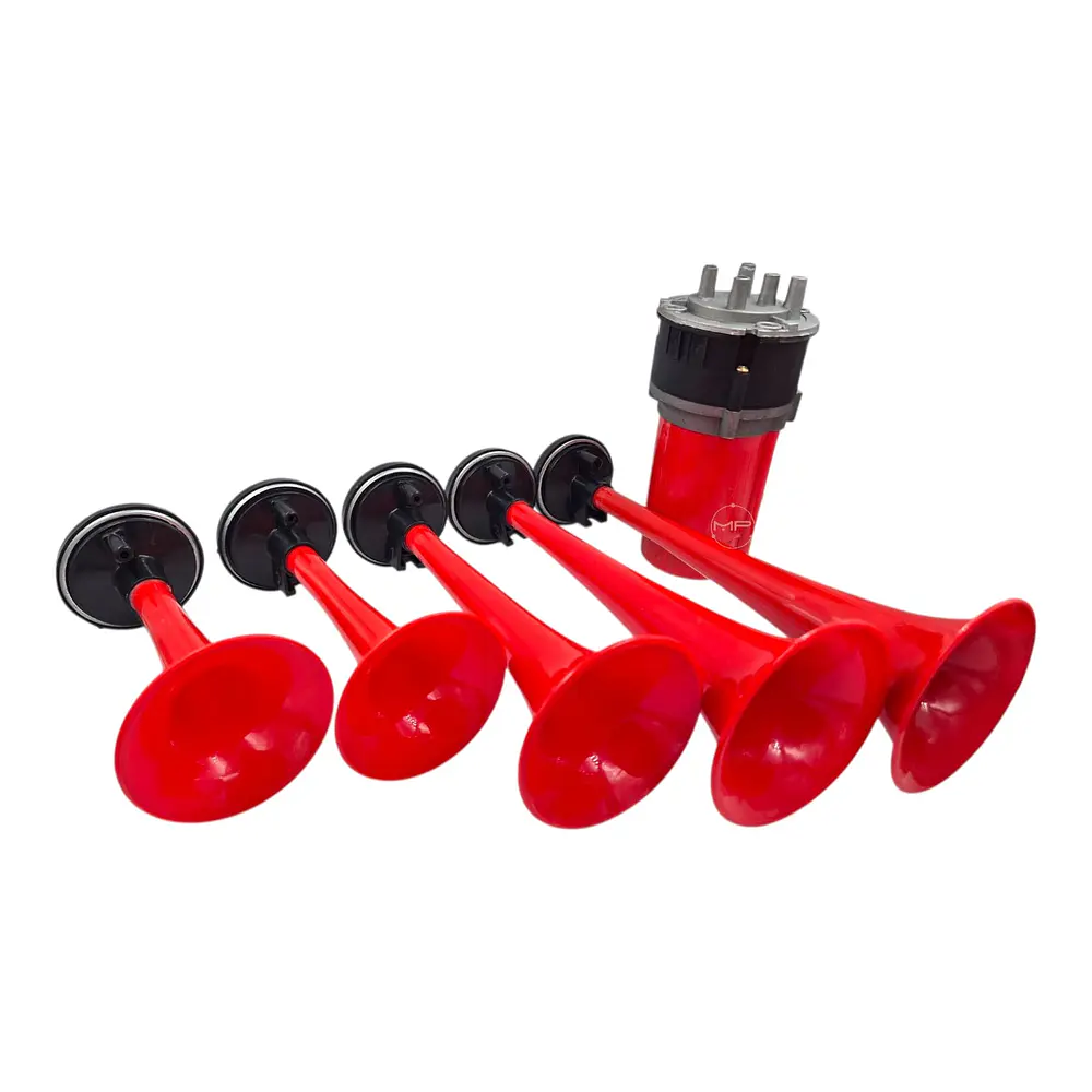 Bocina De Aire 5 Trompetas 12 Voltios Para Auto Camión