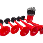 Bocina De Aire 5 Trompetas 12 Voltios Para Auto Camión