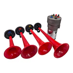 Bocina De Aire 4 Trompetas 12 Voltios Para Auto Camión