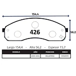 Pastillas De Freno Delantera Para Porter H1 2.5 2000-2004