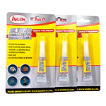 Pegamento Instantáneo Super Adhesivo Arlon (gotita) Pack 3