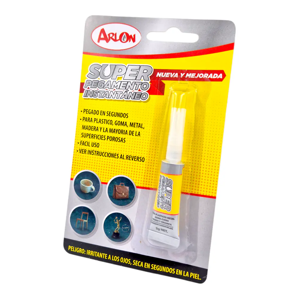 Pegamento Instantáneo Super Adhesivo Arlon (gotita) Pack 3