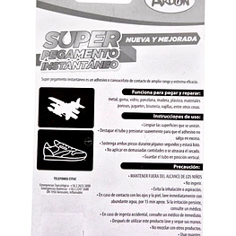 Pegamento Instantáneo Super Adhesivo Arlon (gotita) Pack 3
