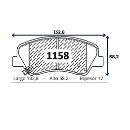 Pastilla Freno Delantera Cerámica Para Kia Rio 3, 4, 5 2012