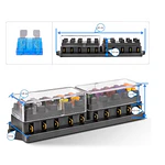Caja Porta Fusible Automotriz para 10 Fusibles
