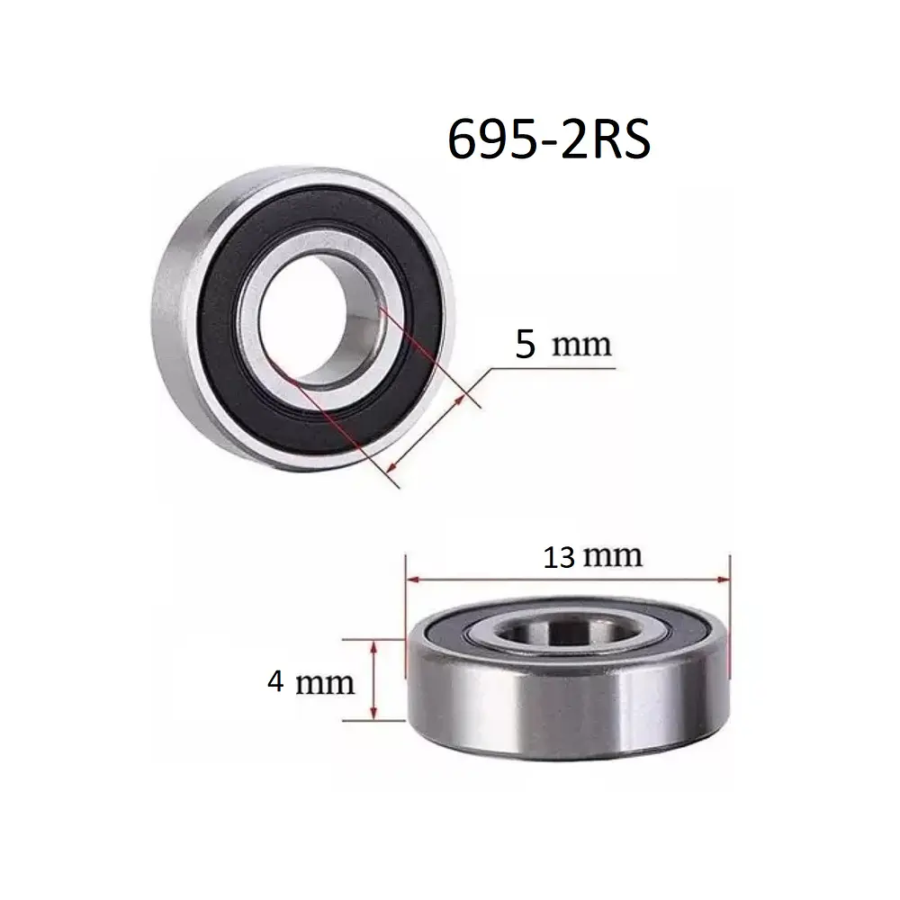 Rodamiento 695 2rs 5x13x4 milímetros Craft