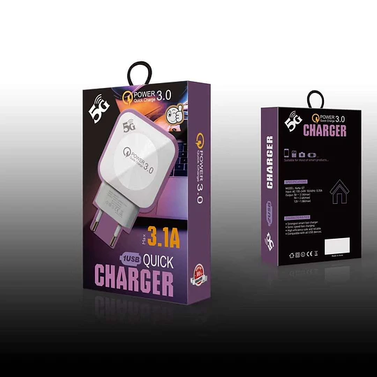 Adaptador 5G 3.0A 1USB