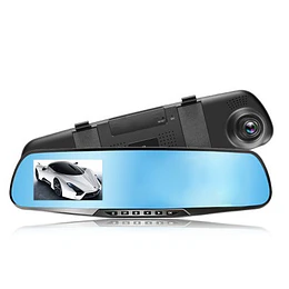 Espejo Retrovisor Cámara De Retroceso + Cámara Frontal Auto