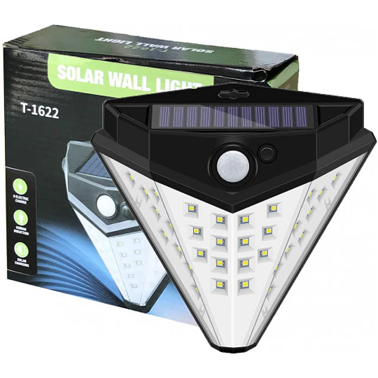 Foco Solar 40 Led Con Sensor Aplique Exterior (22025)