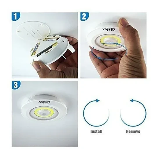 Set 3 Luz Led Inalambricas Control Remoto Timer Dimer (22192)