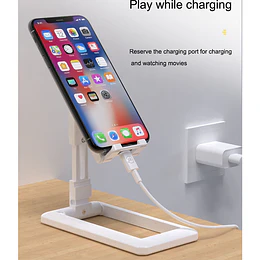 Soporte Telefono Y Tablet Aluminio Plegable Portatil