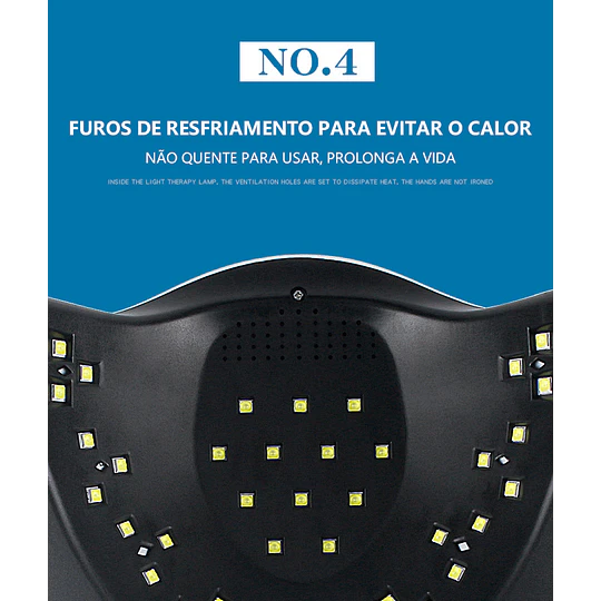 Secador Led Uv Para Secado Uñas Acrílicas Profesional 80w