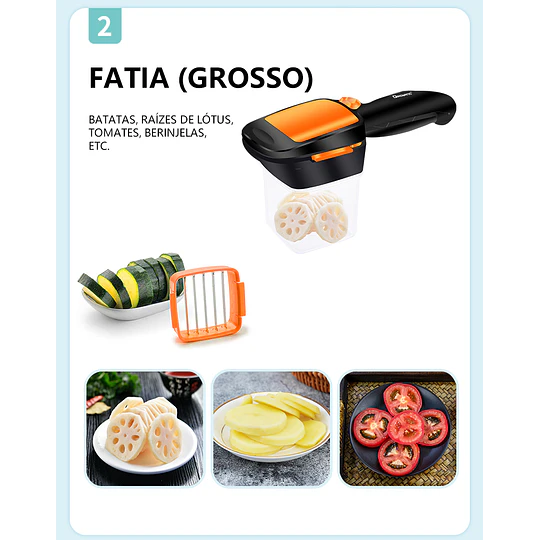 Picador Rebanador Múltiple 5 En 1 Verduras Frutas