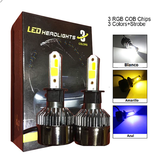 LED AUTO 9005 3 COLORES  (22947)