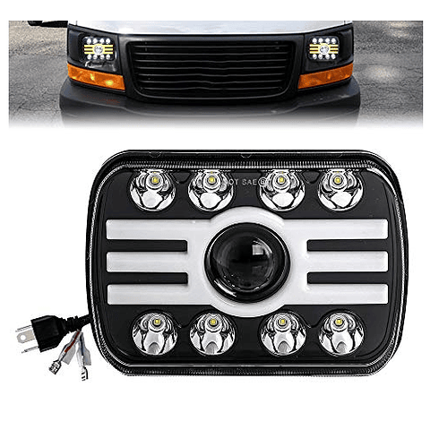 Faros Led 5x7 Pulgadas Jeep Wrangler Yj Cherokee Xj Chevy (23008)