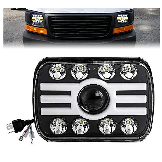 Faros Led 5x7 Pulgadas Jeep Wrangler Yj Cherokee Xj Chevy (23008)