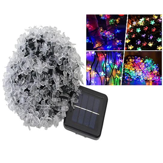 Girnalda flor solar 11m 60 luces de colores (23100)