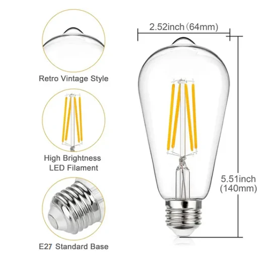Ampolletas Vintage Led E27 Ampolleta 4w (22194)