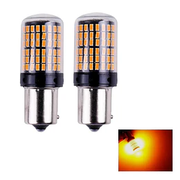 Ampolletas Led 1156, Pack 2, Un Contacto, Color Amarillo (22912)