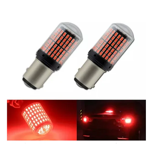Ampolletas Led 1157 pack 2, doble Contacto, Color rojo  (22911)