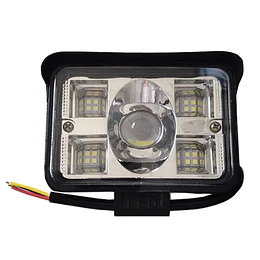LED de conducción ,blanco + amarillo, cuadrado DC 9-80V (22809)
